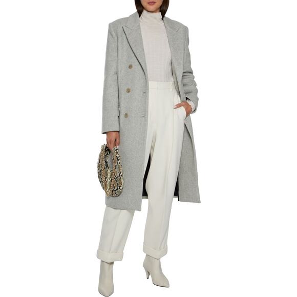 IRO Irois Double-Breasted Belted Wool-Blend Felt Coat - FR 36 - Picture 2 of 4